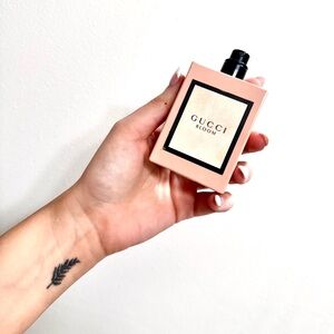 GUCCI BLOOM DECOR PERFUME BOTTLE SOFT PINK DESIGNER DECORATION ACCENT EMPTY